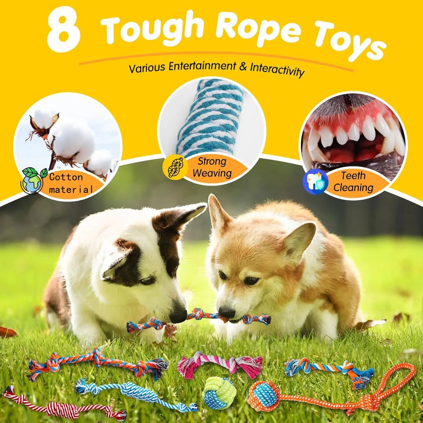 Ultimate 25 Pack Luxury Dog Chew Toys for Small Pups - Fun Ropes, Treat Balls, and Squeaky Toys for Teething Dogs