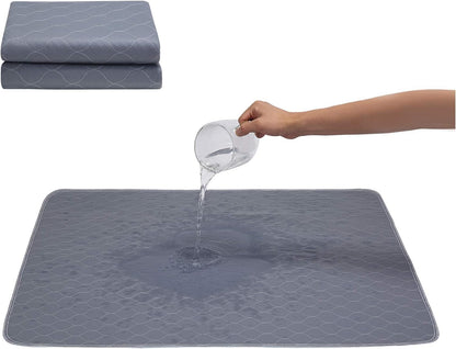 Ultimate Washable Dog Pee Pads with Free Grooming Gloves - Reusable, Waterproof, Non-Slip Potty Training Solution for Dogs, Cats, and Bunnies