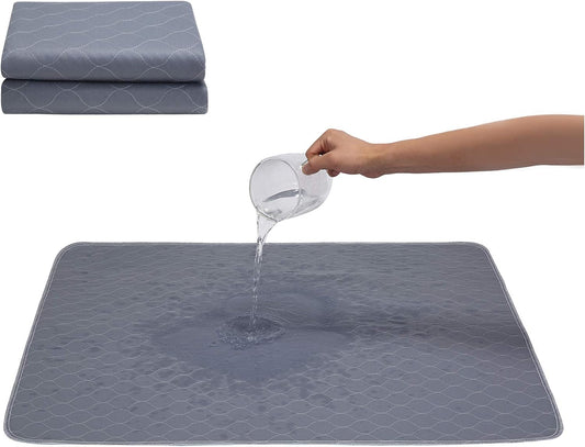 Ultimate Washable Dog Pee Pads with Free Grooming Gloves - Reusable, Waterproof, Non-Slip Potty Training Solution for Dogs, Cats, and Bunnies
