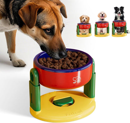 Elevate Your Pet's Dining Experience with the Adjustable Liftable Pet Bowl - Non-Slip & Anti-Spill Design for Dogs and Cats (Red)
