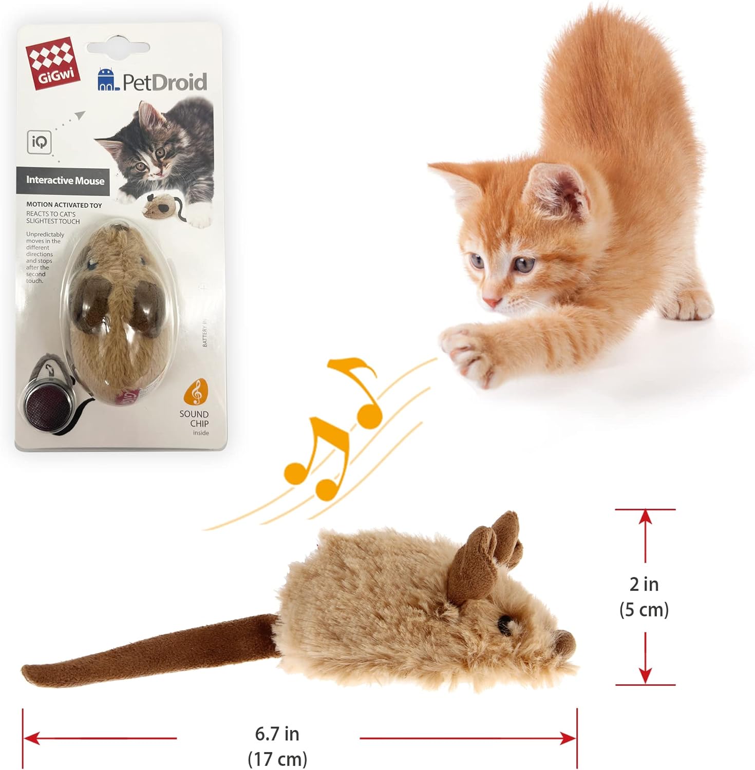 Exciting Interactive Automatic Cat Toy Mouse - Engaging Plush Toy for Kittens and Small Dogs with Realistic Sounds and Movements