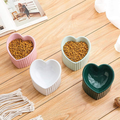 Elevate Your Cat's Dining Experience with Our Stylish White Ceramic Raised Bowls - Perfect for Large Breeds!
