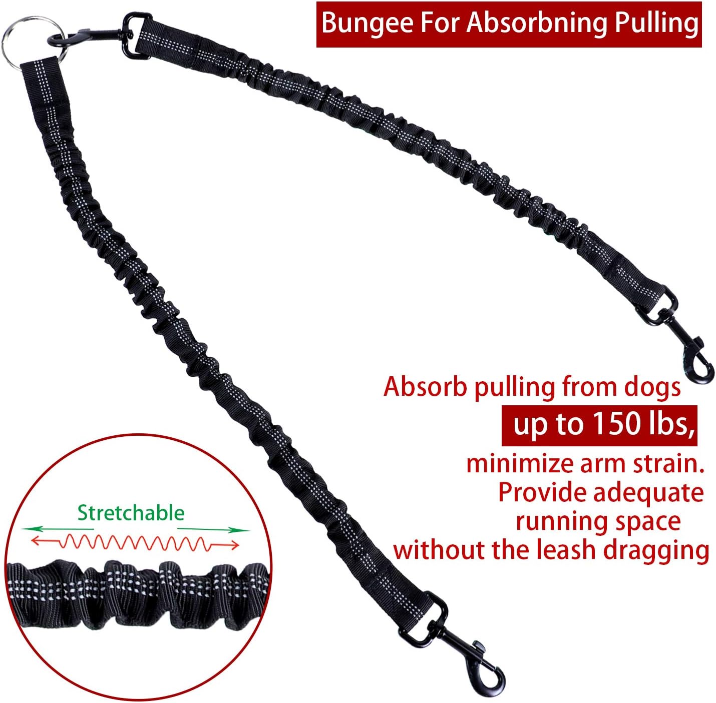 Experience Effortless Dog Walking with Our Double Dog Leash - 360° Tangle-Free Design for Two Dogs Up to 200lbs with Comfortable Padded Handles