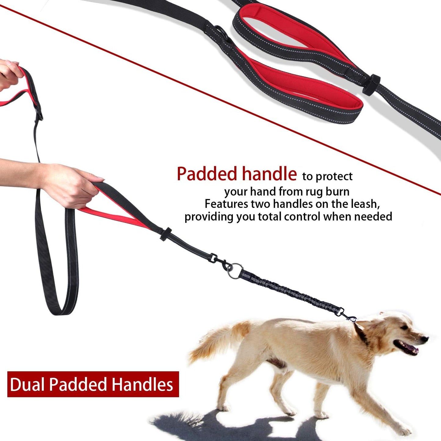 Experience Effortless Dog Walking with Our Double Dog Leash - 360° Tangle-Free Design for Two Dogs Up to 200lbs with Comfortable Padded Handles