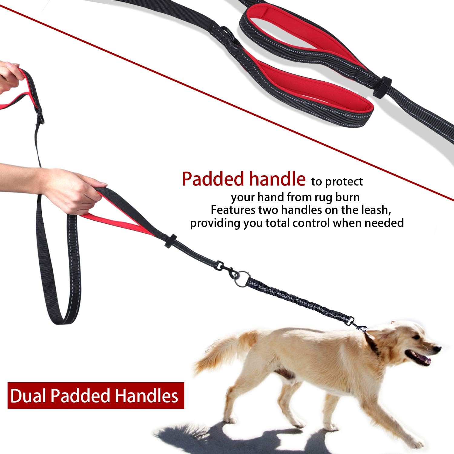 Experience Effortless Dog Walking with Our Double Dog Leash - 360° Tangle-Free Design for Two Dogs Up to 200lbs with Comfortable Padded Handles