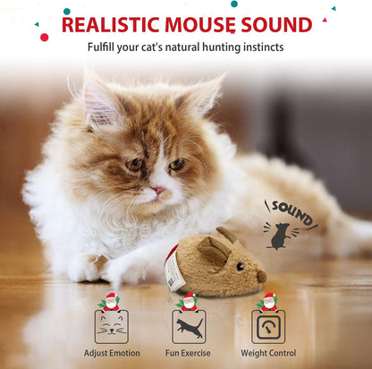 Exciting Interactive Automatic Cat Toy Mouse - Engaging Plush Toy for Kittens and Small Dogs with Realistic Sounds and Movements