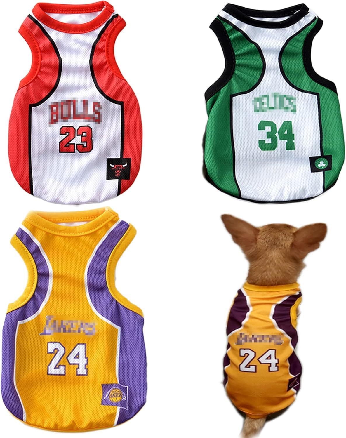 Stylish 3-Pack Basketball Jerseys for Small Dogs - Perfect Summer Outfits for Your Chihuahua, Yorkie, and Bulldog!