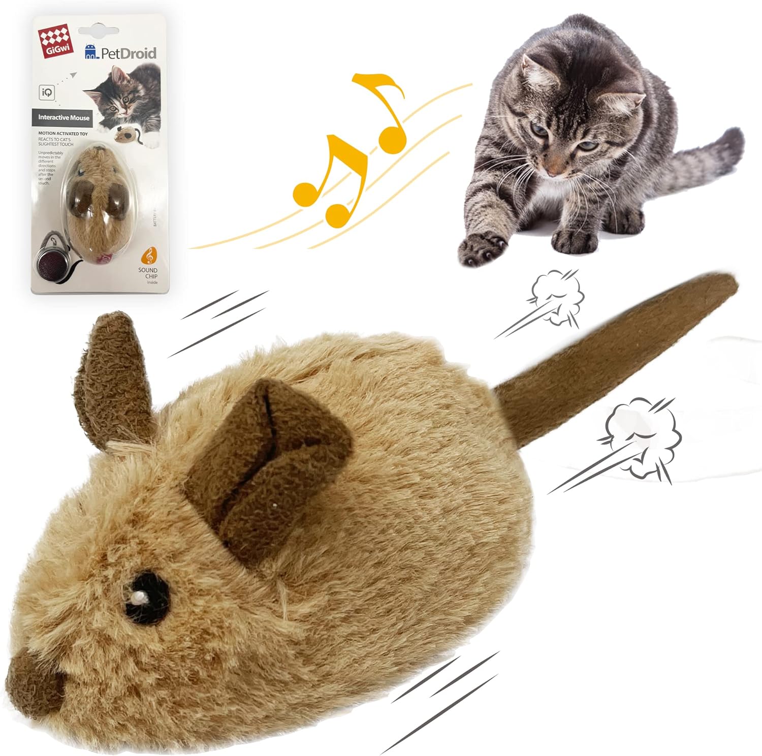 Exciting Interactive Automatic Cat Toy Mouse - Engaging Plush Toy for Kittens and Small Dogs with Realistic Sounds and Movements