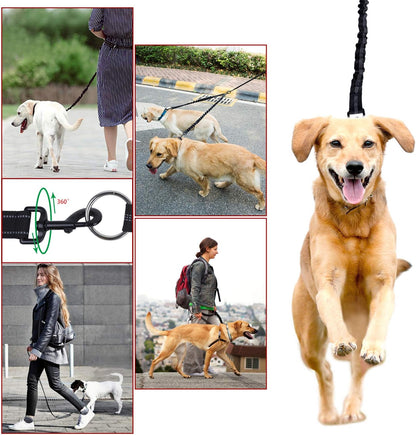 Experience Effortless Dog Walking with Our Double Dog Leash - 360° Tangle-Free Design for Two Dogs Up to 200lbs with Comfortable Padded Handles