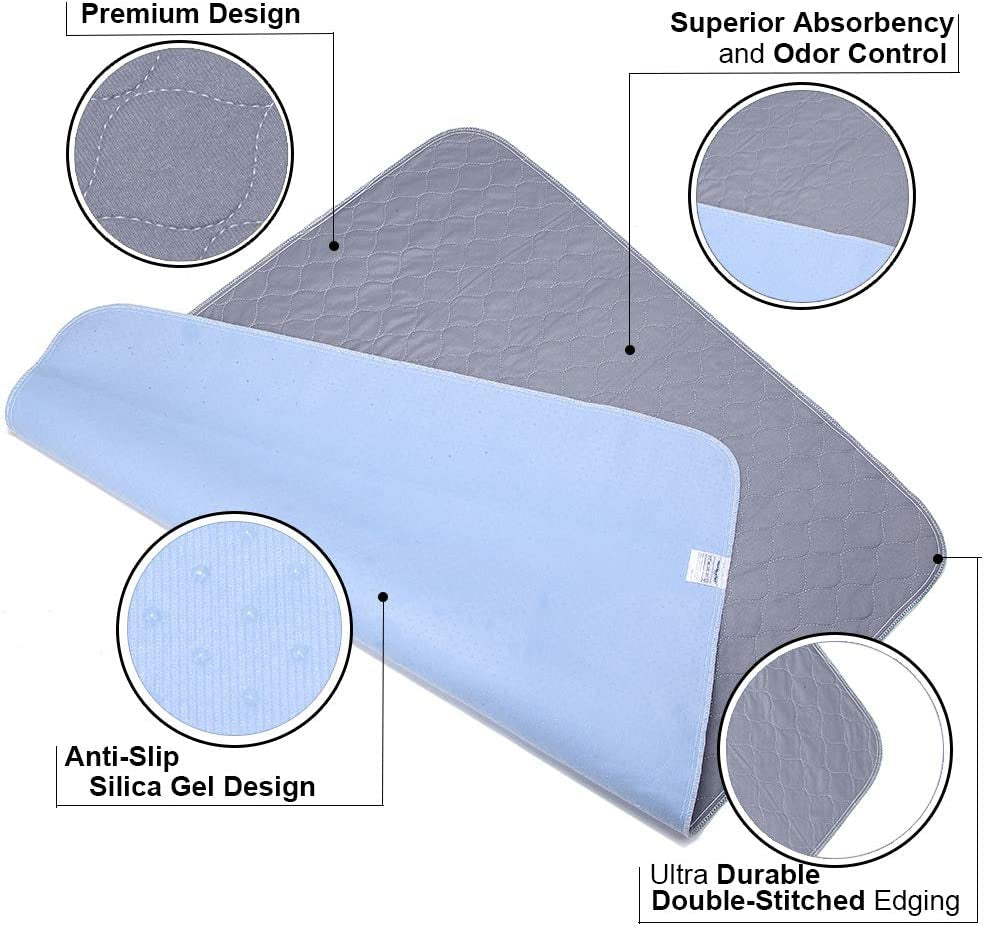 Ultimate Washable Dog Pee Pads with Free Grooming Gloves - Reusable, Waterproof, Non-Slip Potty Training Solution for Dogs, Cats, and Bunnies