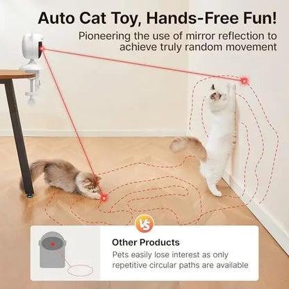 Elevate Playtime with Potaroma Smart Sensor Cat Laser Toy - Interactive, Motion Activated Fun for Your Feline Friend!
