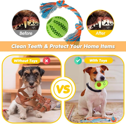 Ultimate 25 Pack Luxury Dog Chew Toys for Small Pups - Fun Ropes, Treat Balls, and Squeaky Toys for Teething Dogs